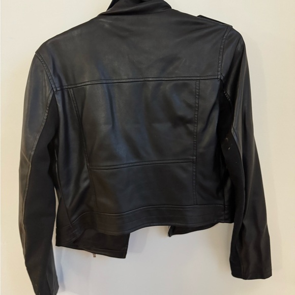 Guess Women's Black Moto Leather Jacket - Picture 2 of 3